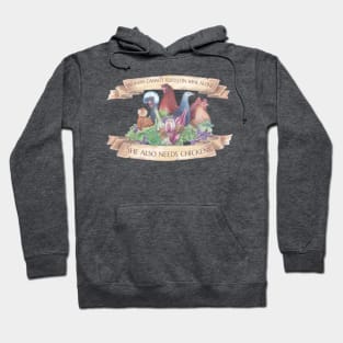 Women, Wine, and Chickens Hoodie